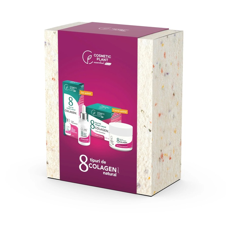 Комплект подарък COLAGEN Plus - Дневен крем против бръчки SPF 15 COLAGEN Plus – 50 ml + Интензивно хидратиращ серум против бръчки COLAGEN Plus 30 ml