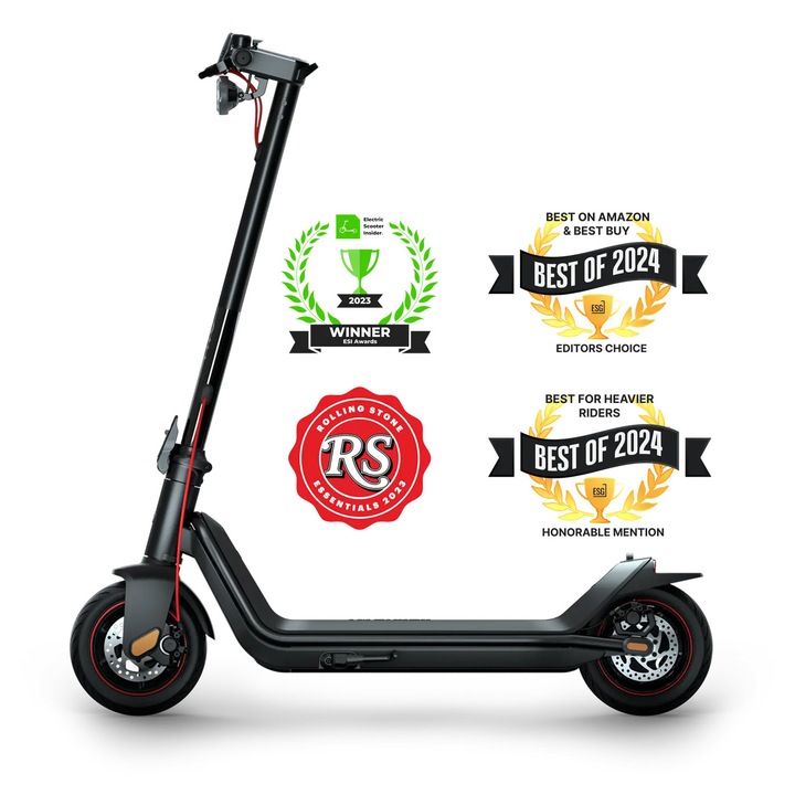 Elektromos roller 900W motorral, 608Wh akkumulátorral, Niu KQi 3 Max, fekete színű