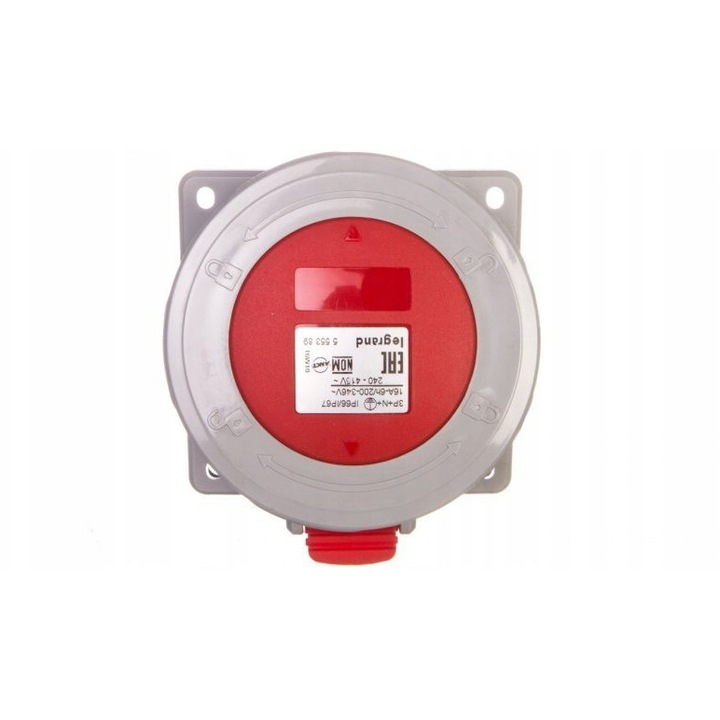 Priza industriala Legrand 5P 16A 400V rosu IP67