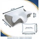 Perna ortopedica din spuma cu memorie, suport cervical ergonomic, anti-sforait, husa respirabila, pentru somn odihnitor, 62x37x12 cm