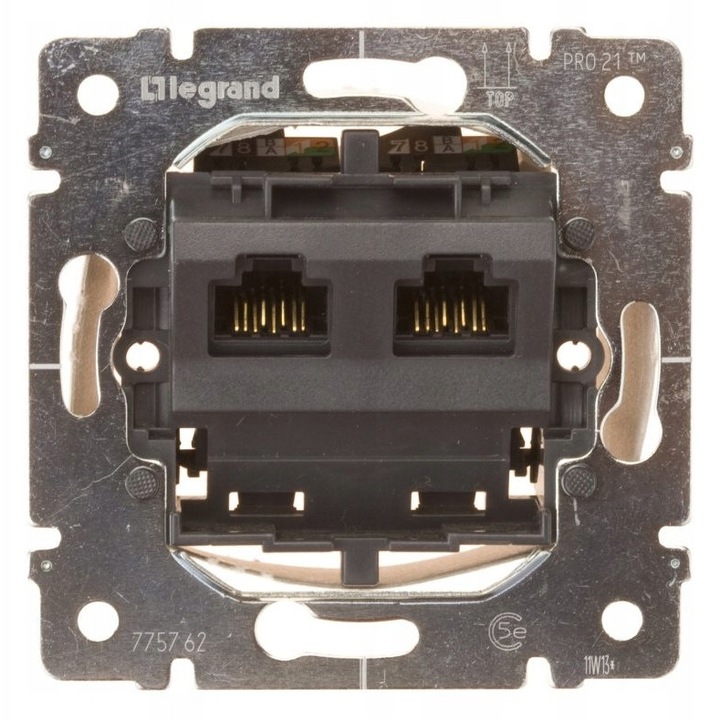 Priza Legrand SISTENA LIFE RJ45, dubla, incastrabila