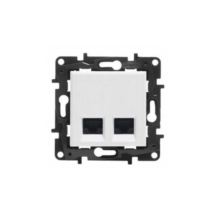 Priza Dubla RJ45 Cat. 5e UTP Legrand Niloe Step Alba