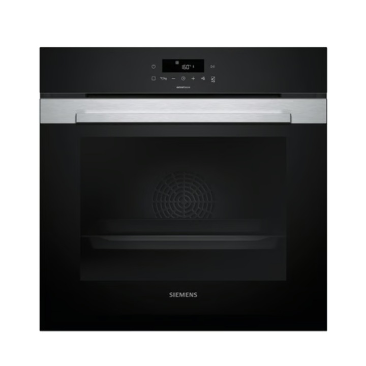 Cuptor incorporabil Siemens HB372G0S3, 7 moduri de incalzire, Aer cald 3D, Setare pizza, Air Fry, Operare Design touchControl, Tava Air Fry si Grill, A+