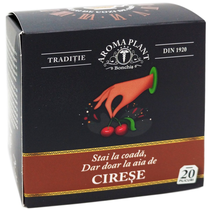 Ceai cozi de Cirese, 100% natural fara aditivi sau pesticide, plic dublu, 20doze, Fitoterapeut Bonchis