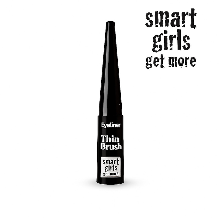 Eyeliner lichid Smart Girls Get More, Thin Brush, 4, 5 ml, Black