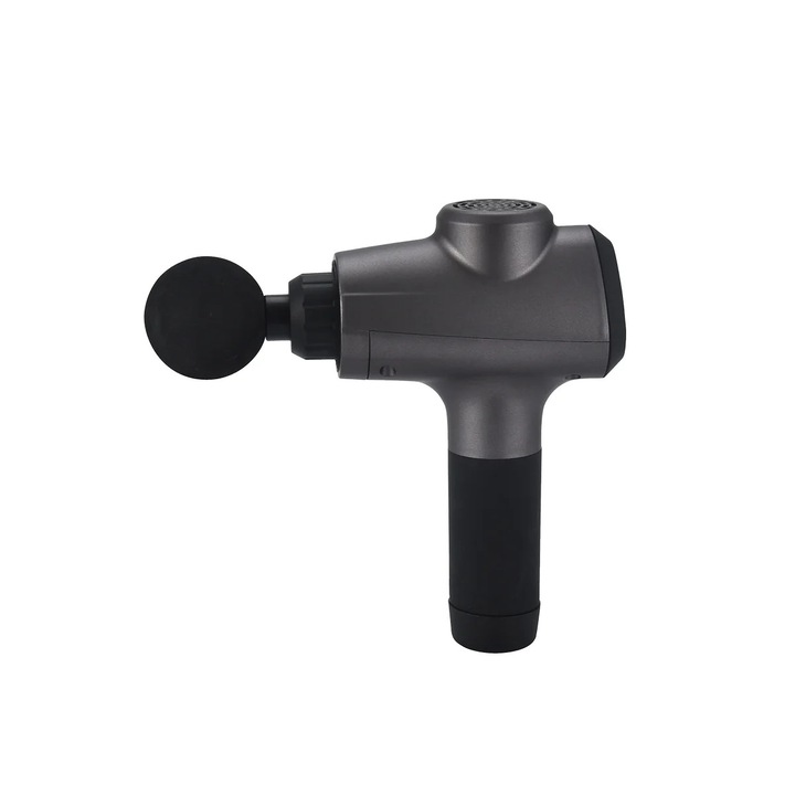 Пистолет за мускулен масаж B2X, 3 скорости, 6 глави, черен, преносим