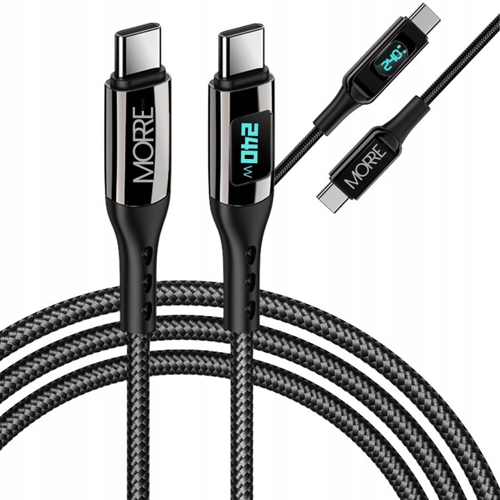 Cablu Incarcare USB-C 240W 2m cu Afisaj LED - Incarcare Rapida