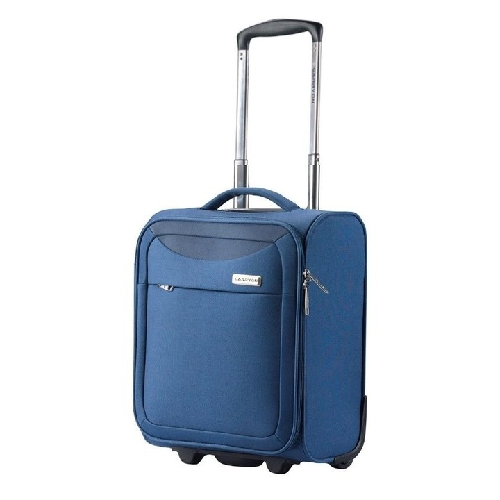 Куфар XS CarryOn Air, количка за багаж, 40×30×20 см, ръчен багаж Wizz Air, полиестер, 23 л, тъмносиньо