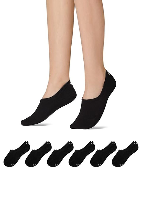 Set șosete SNOCKS Invisible Socks 2400871 90-45, 6 perechi, Invizibile, Bumbac, 39–42 EU, Negru