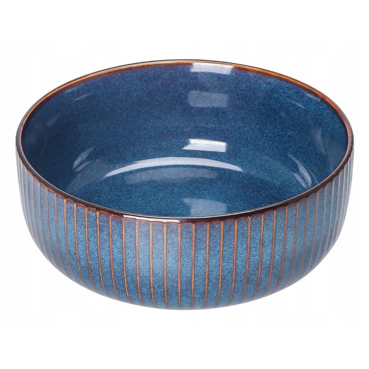 Bol Portelan Albastru Intens 21cm 1800ml - Elegant si Versatil