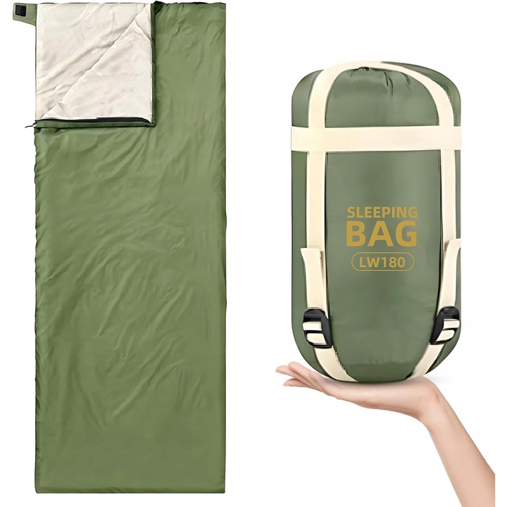 Sac de dormit de vara ultralegeri, compact, 680g, 190x75cm