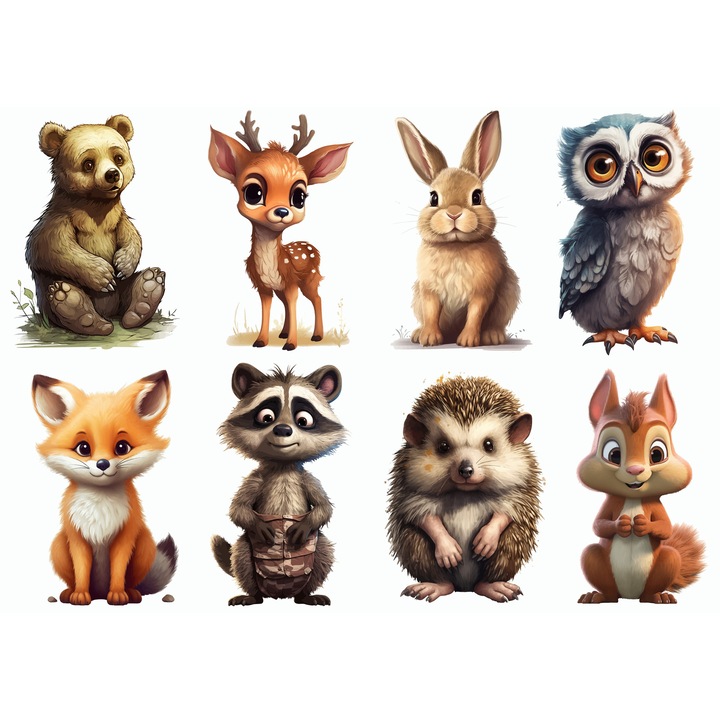 Sticker Decorativ - Cute forest animals 60x90cm