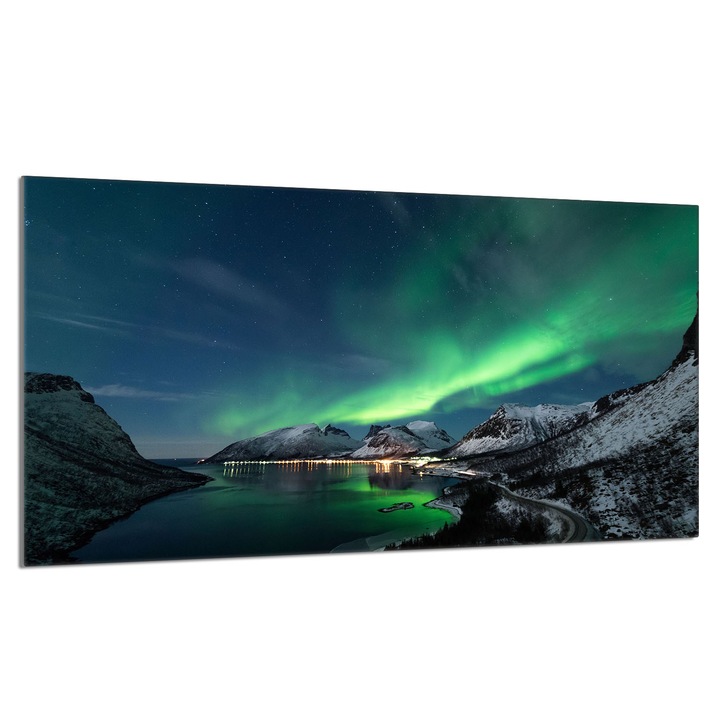 Placa de protectie din sticla pentru aragaz TMK ArtDeko, 90x52cm, multicolor, multifunctionala