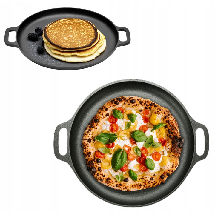 Tigaie din fonta 30 cm, ideal pentru pizza tigatit