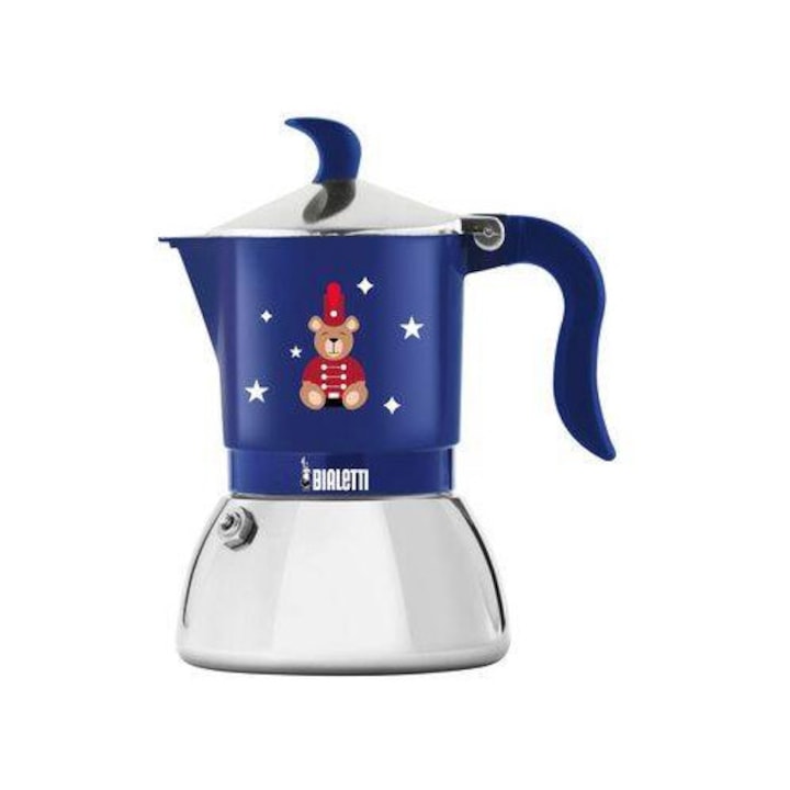 Cafetiera Bialetti Fiammetta Induction Joyful Christmas 4TZ 200ML Albastru/Argintiu