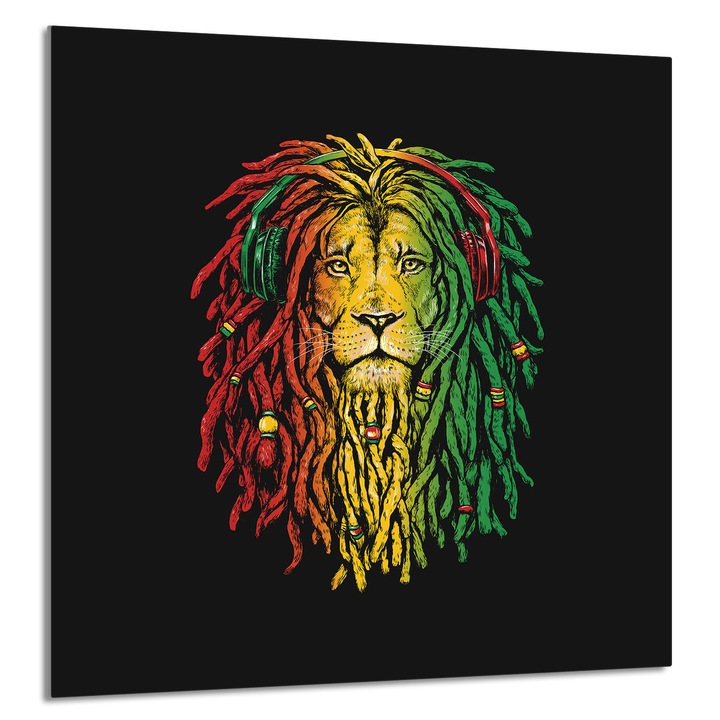 TMK ArtDeko Üveg konyhai hátfal 60x65cm, védelem, edénytartó, többszínű