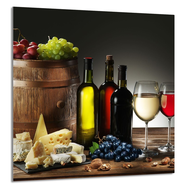 TMK ArtDeko Üveg konyhai hátlap 60x65cm, védelem, edénytartó, többszínű