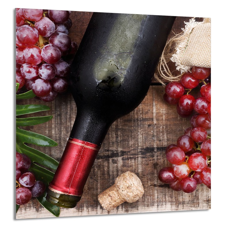 TMK ArtDeko Üveg konyhai hátlap 60x65cm, modern design, szennyeződés elleni védelem, többszínű