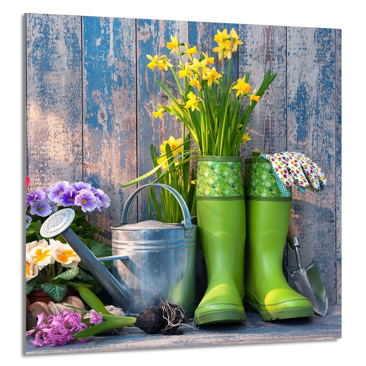 TMK ArtDeko Üveg konyhai hátfal 60x65cm, védelem, edénytartó, többszínű