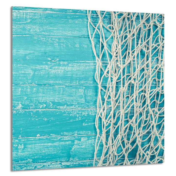 TMK ArtDeko 60x65 cm-es üveg hátfal, türkiz, multifunkcionális