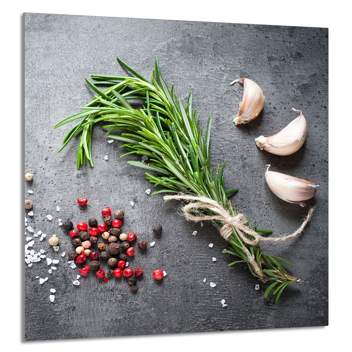 TMK ArtDeko Üveg konyhai hátlap 60x65cm, védelem, edénytartó, többszínű