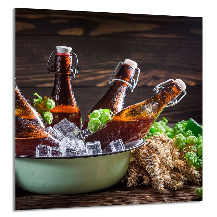 TMK ArtDeko Üveg hátfal konyhába 60x65cm, védelem, edénytartó, többszínű