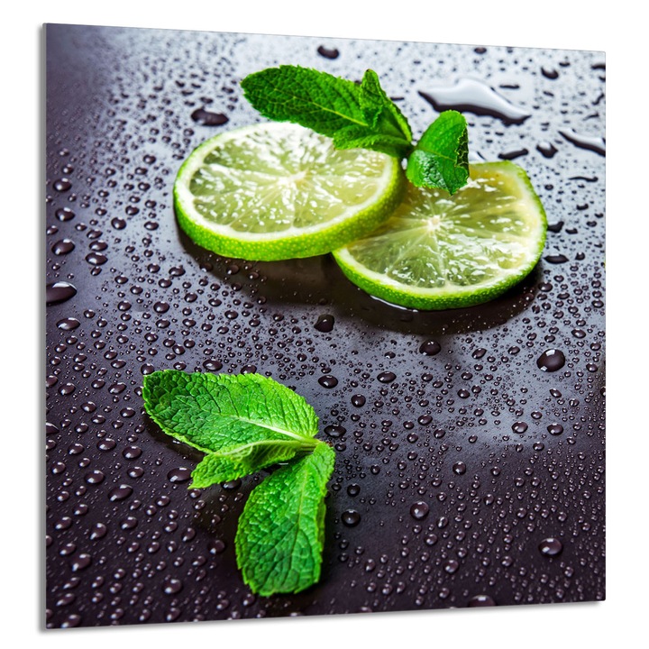 TMK ArtDeko 60x65cm konyhai üvegpanel, modern design, szennyeződés elleni védelem, többszínű