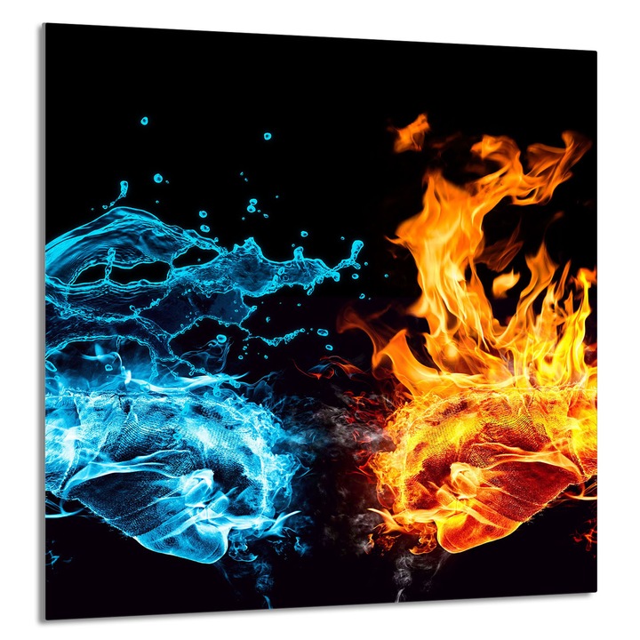 TMK ArtDeko Üveg konyhai hátlap 60x65cm, védelem, edénytartó, többszínű