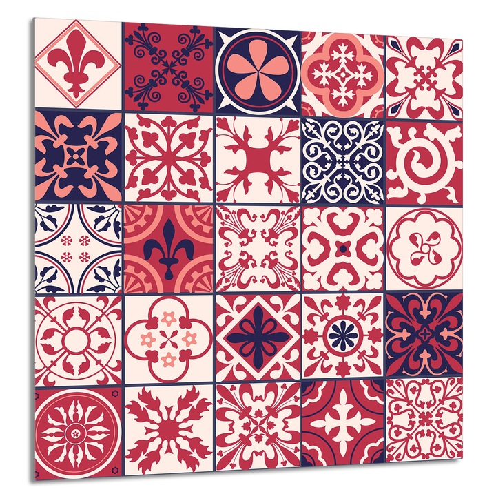 TMK ArtDeko Üveg konyhai hátfal 60x65cm, modern design, multifunkcionális, szennyeződés elleni védelem, könnyen tisztítható