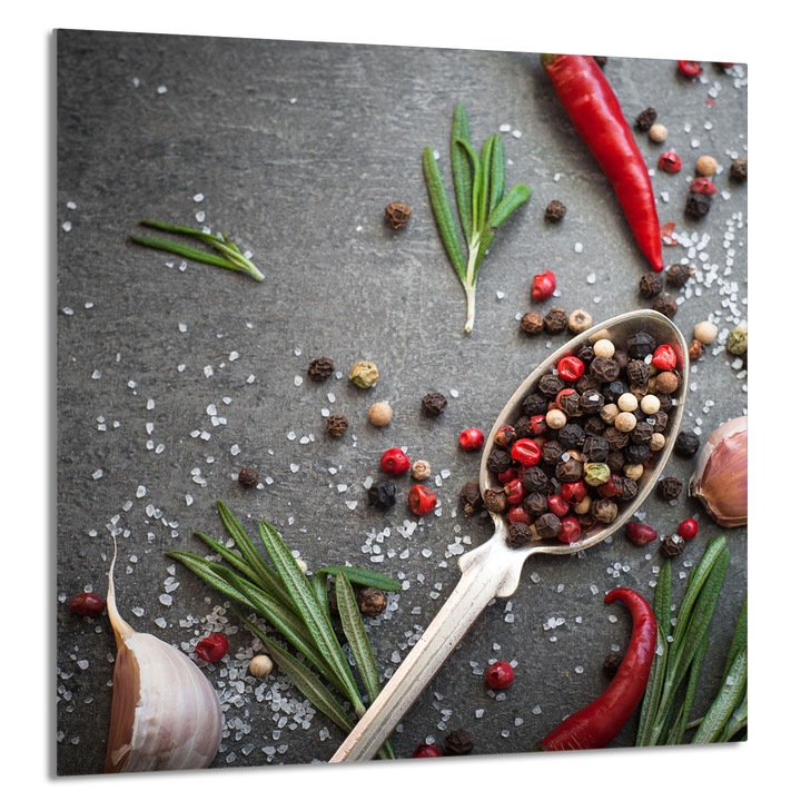 TMK ArtDeko konyhai üvegpanel 60x65cm, védelem, edénytartó, többszínű