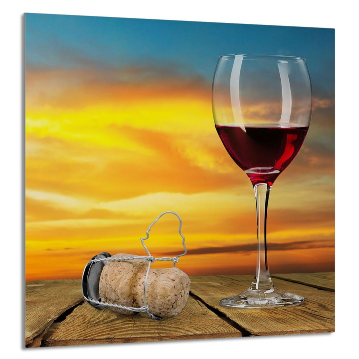 TMK ArtDeko Üveg konyhai hátfal, 60x65cm, modern design, szennyeződés elleni védelem, többszínű