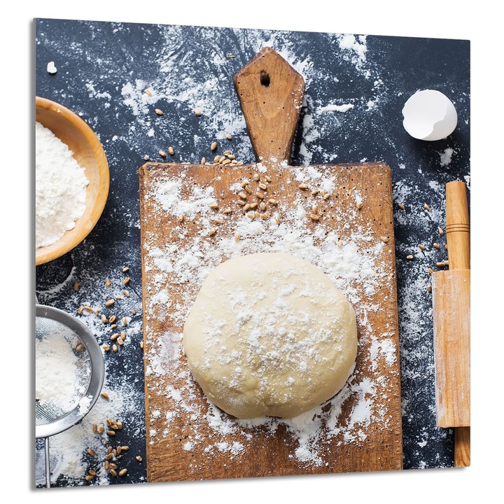 TMK ArtDeko Üveg konyhai hátfal 60x65cm, védelem, edénytartó, többszínű