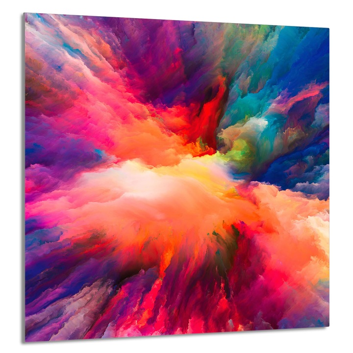 TMK ArtDeko Üveg konyhai hátfal 60x65cm, színes, multifunkcionális