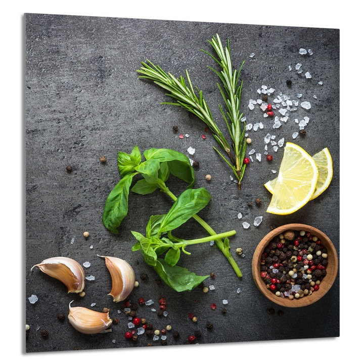 TMK ArtDeko Üveg konyhai hátfal 60x65cm, márvány design, multifunkcionális