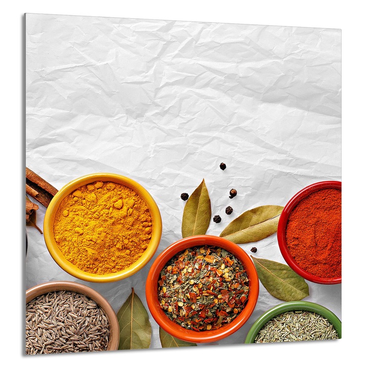 TMK ArtDeko Üveg konyhai hátlap 60x65cm, védelem, edénytartó, többszínű