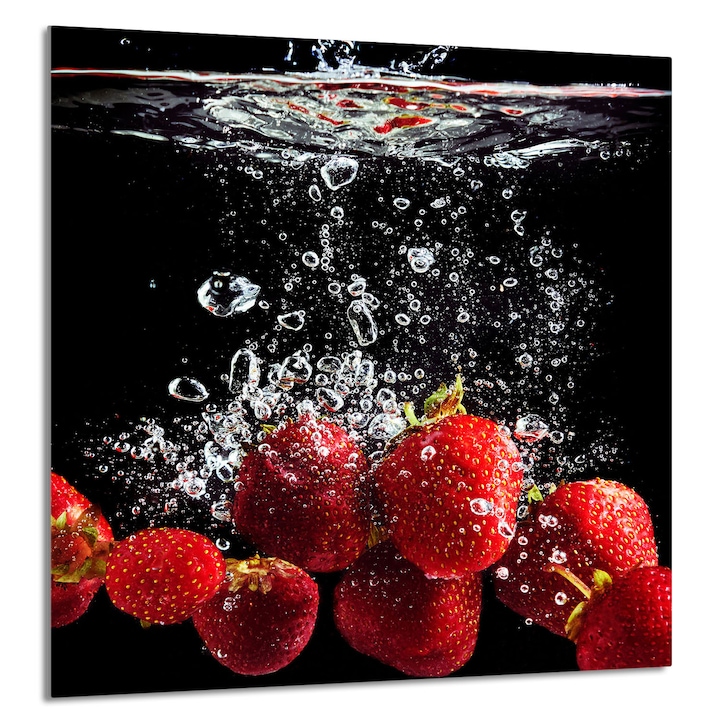 TMK ArtDeko 60x65cm konyhai üvegpanel, rózsa mintás, multifunkcionális