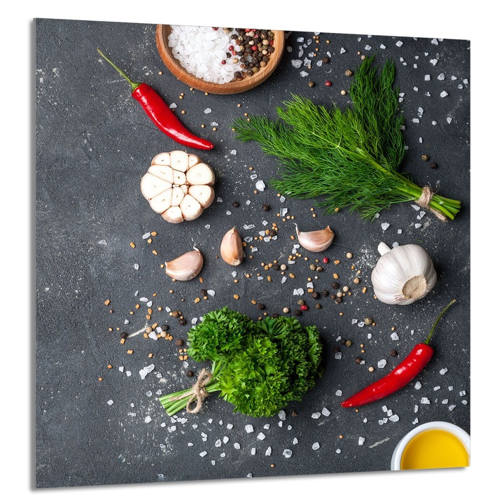 TMK ArtDeko Üveg konyhai hátfal 60x65cm, márvány design, multifunkcionális