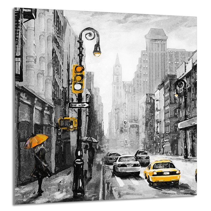 TMK ArtDeko Üveg hátfal konyhába 60x65cm, védelem, edénytartó, többszínű