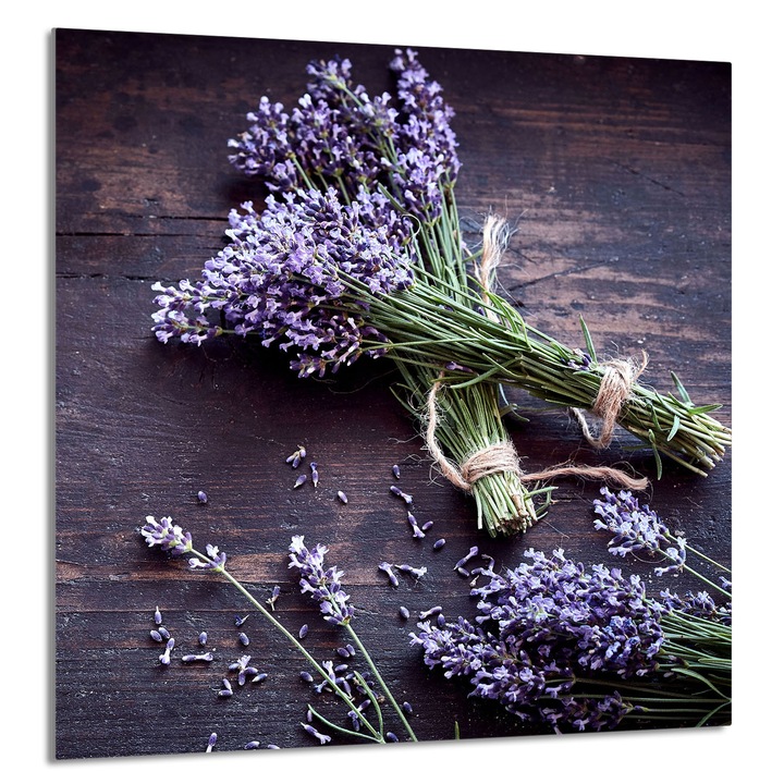 Üvegpanel konyhába 60x65 cm, TMK ArtDeko, levendula, multifunkcionális