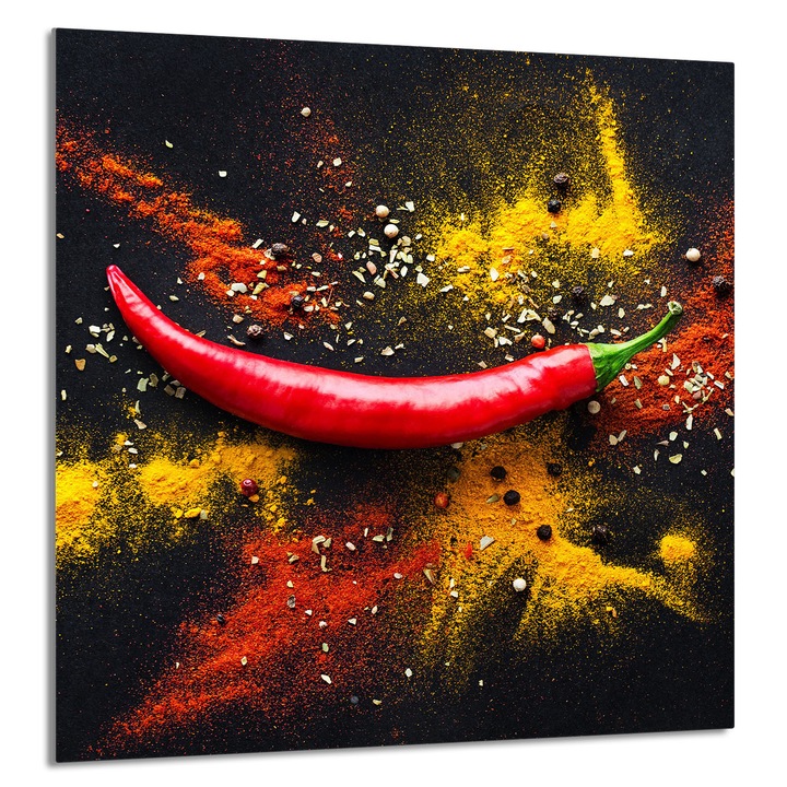 TMK ArtDeko Üveg konyhai panel 60x65cm, védelem, modern design, többszínű