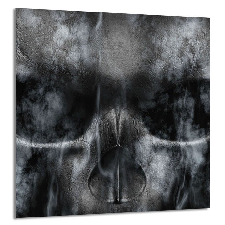 TMK ArtDeko Üveg konyhai hátfal 60x65cm, koponya design, multifunkcionális, magas hőmérsékletnek ellenálló