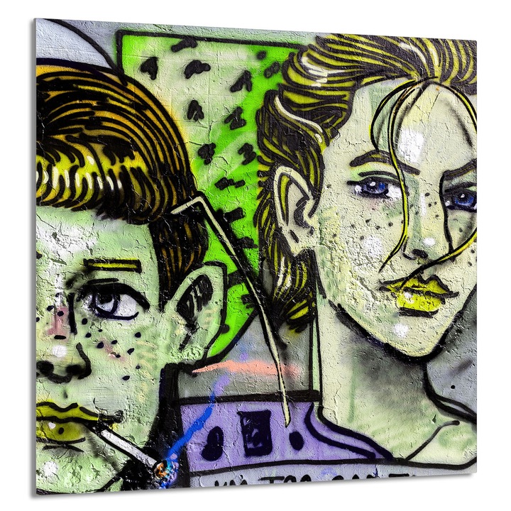 TMK ArtDeko Üveg konyhai hátfal 60x65cm, védelem, edénytartó, többszínű