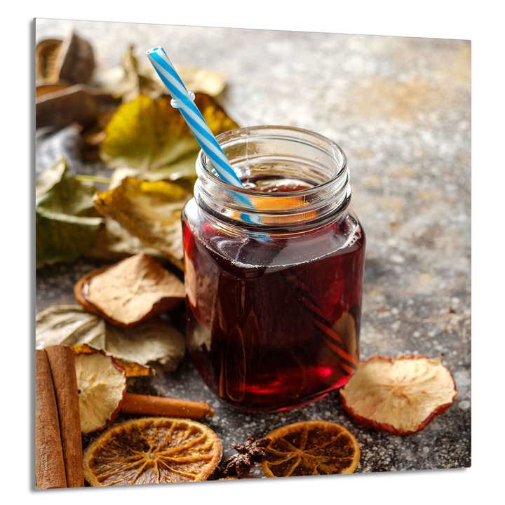 TMK ArtDeko Üveg konyhai hátfal 60x65cm, védelem, edénytartó, többszínű