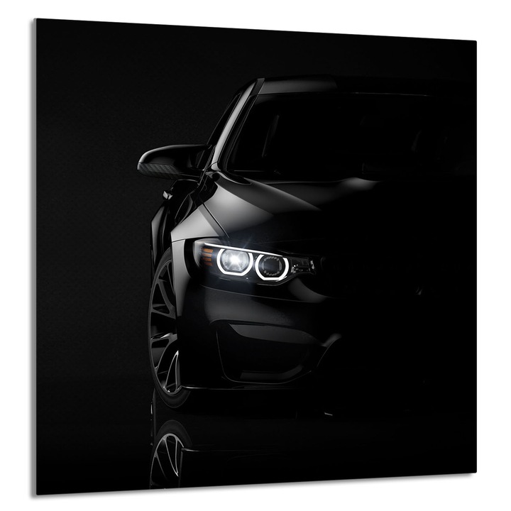 TMK ArtDeko konyhai üvegpanel 60x65cm, védelem, edénytartó, fekete