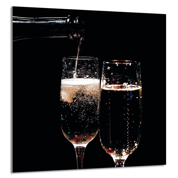 TMK ArtDeko Üveg konyhai hátlap 60x65cm, modern design, szennyeződés elleni védelem, többszínű