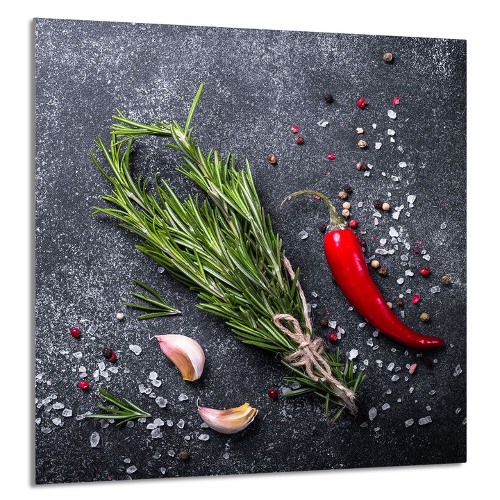 TMK ArtDeko konyhai üvegpanel 60x65cm, márvány design, multifunkcionális