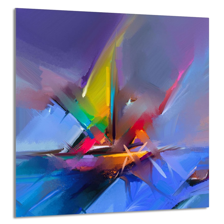 TMK ArtDeko Üveg konyhai hátfal 60x65cm, védelem, edénytartó, többszínű