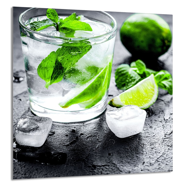 Üveg konyhai panel 60x65 cm, TMK ArtDeko, modern design, szennyeződés elleni védelem, többszínű