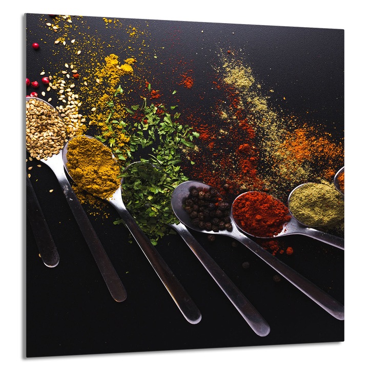 TMK ArtDeko konyhai üvegpanel 60x65cm, védelem, edénytartó, többszínű