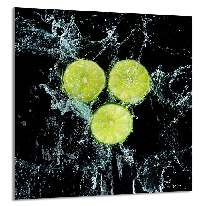 TMK ArtDeko Üveg konyhai hátlap 60x65cm, citrus design, multifunkcionális